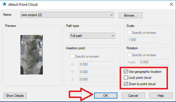 Autodesk Civil3dに点群データのインポート 芝本ソリューション